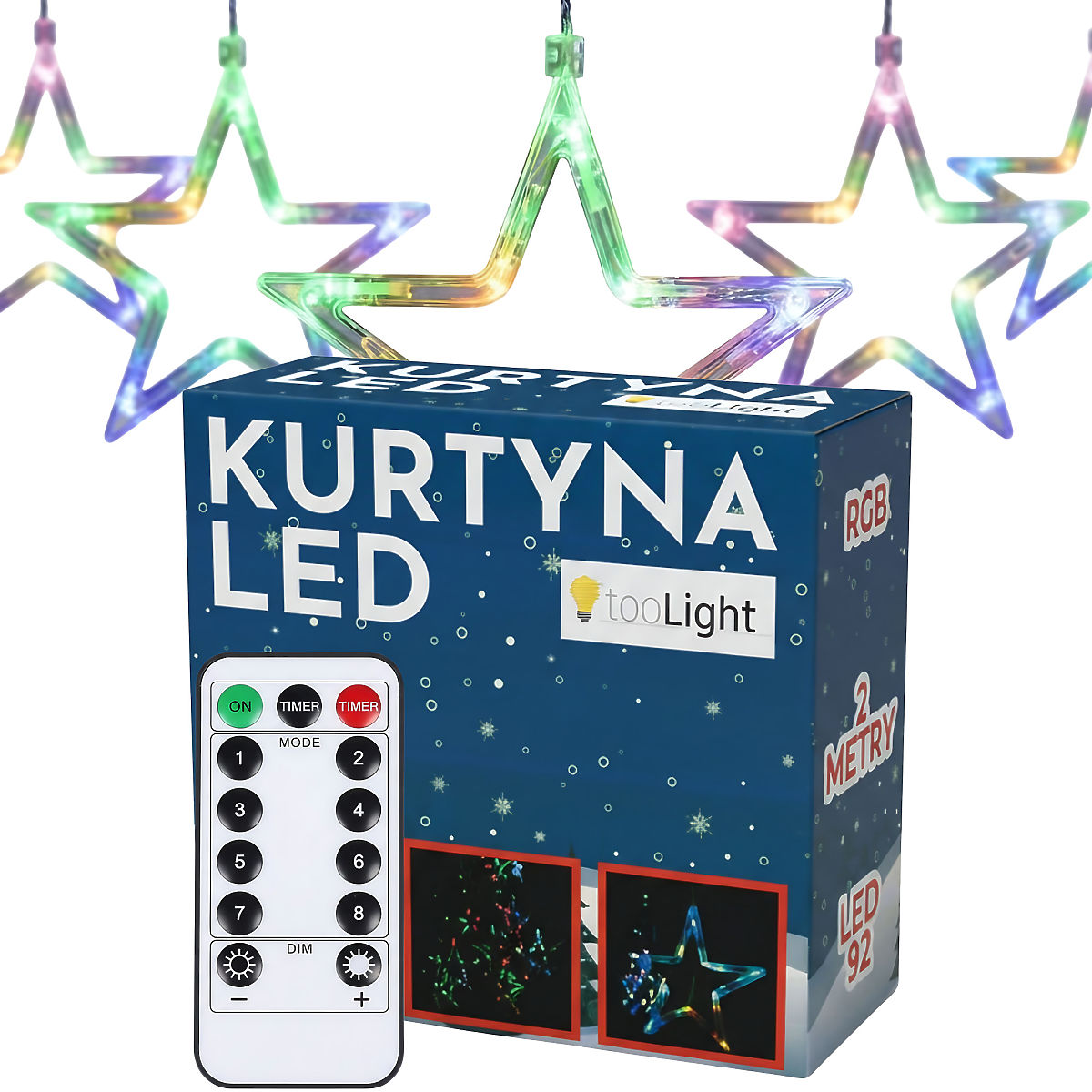 Cortină LED Stele Multicolor cu Telecomandă GL2005