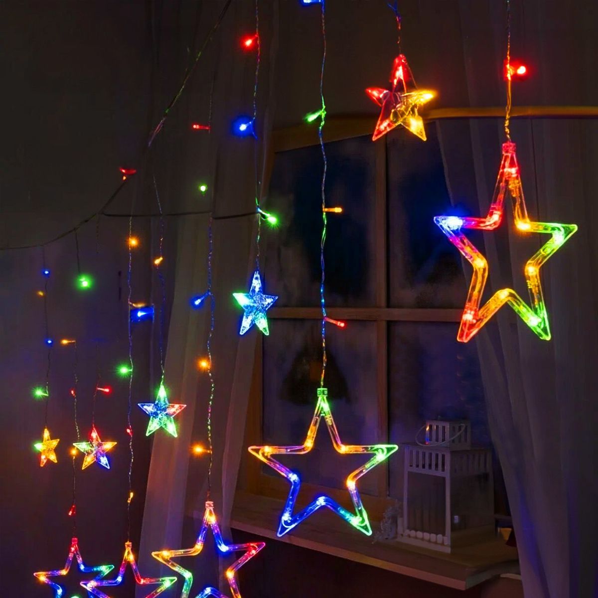 Cortină LED Stele Multicolor cu Telecomandă GL2005