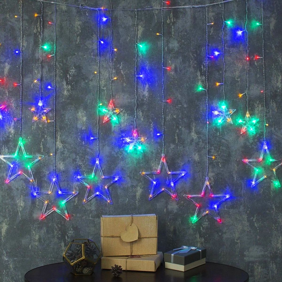 Cortină LED Stele Multicolor cu Telecomandă GL2005