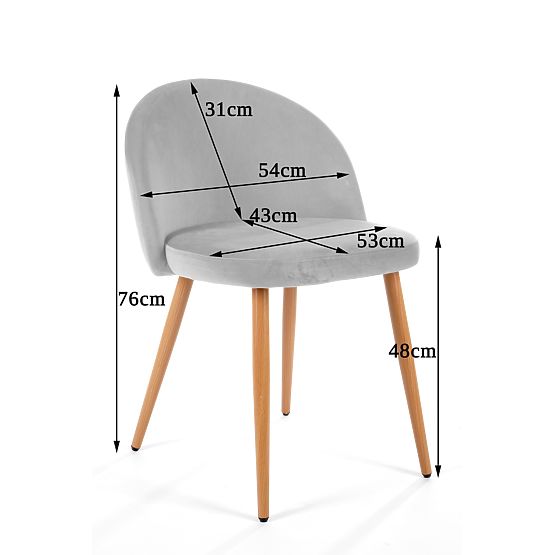 4 x Scaun tapițat din catifea SJ.075 Verde Sticlă