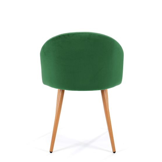 4 x Scaun tapițat din catifea SJ.075 Verde Sticlă