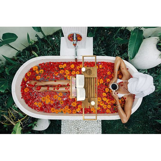 Accesorii de baie MELEDYN culoare maro deschis în stil boho, de sine stătătoare pentru utilizare int