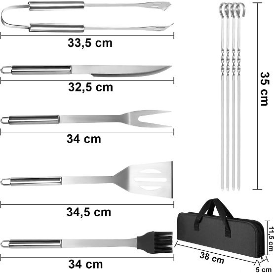 Accesorii pentru grătar ISCO + husă