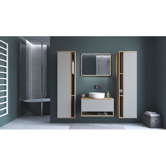 AVIOLA Dulap sub chiuvetă 80/1S stejar artisan (1p=1buc)