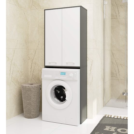 BAIE FIN 180 COLOANĂ MAȘINĂ DE SPĂLAT PLINĂ 2D - GRI / ALB