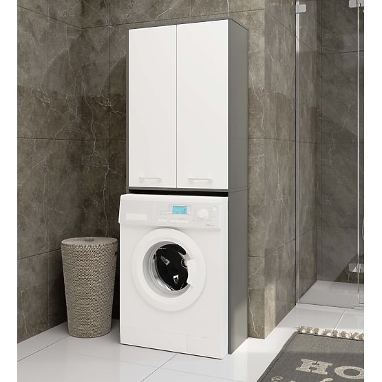 BAIE FIN 180 COLOANĂ MAȘINĂ DE SPĂLAT PLINĂ 2D - GRI / ALB