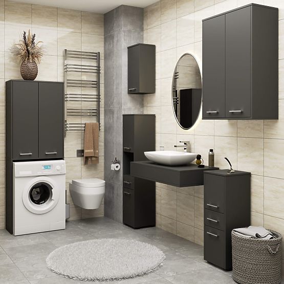 BAIE FIN 180 COLOANĂ MAȘINĂ DE SPĂLAT PLINĂ 2D - GRII