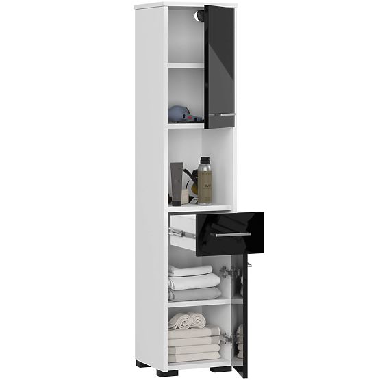 BAIE RAFT FIN COLOANĂ 30 2U 1S 1P 140cm PK NEGRU LUCIOAS