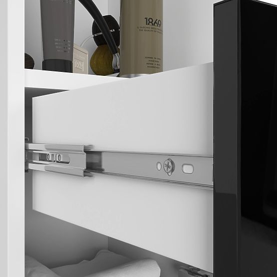 BAIE RAFT FIN COLOANĂ 30 2U 1S 1P 140cm PK NEGRU LUCIOAS