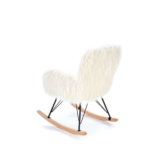 balansoar din blană artificială AUSTIN - crem