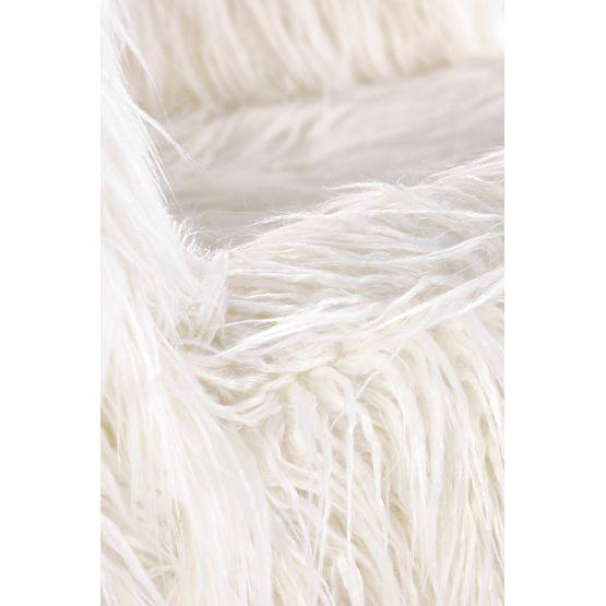 balansoar din blană artificială AUSTIN - crem