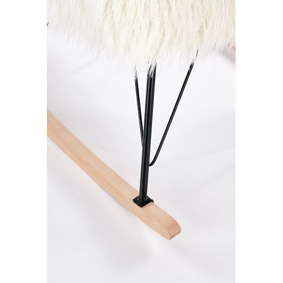 balansoar din blană artificială AUSTIN - crem