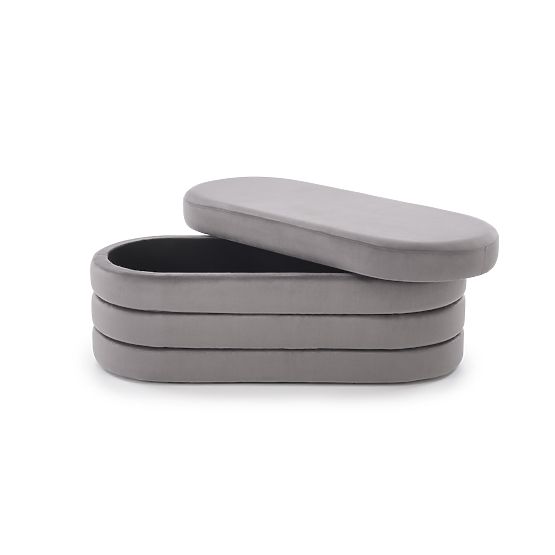 Bancă CALPI cu spațiu de depozitare, gri (1p=1buc)