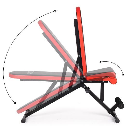 Bancă de exerciții înclinată cu spătar reglabil
