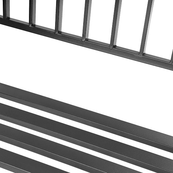 Bancă de grădină cu spătar pentru parc, terasă, balcon, structură metalică