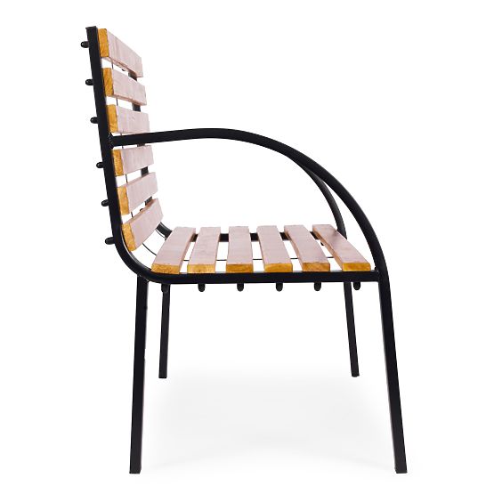 Bancă de grădină din lemn cu spătar 122x57 cm parc MultiGarden