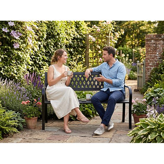 Bancă de grădină din oțel ROMBO