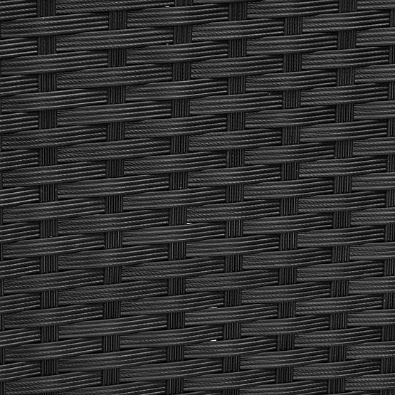 Bancă de grădină din tehnoratan canapea CORDOBA neagră cu perne gri