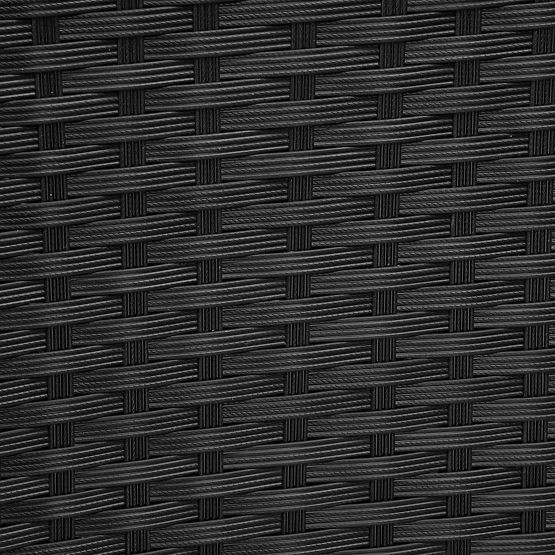 Bancă de grădină din tehnoratan CORDOBA neagră cu perne bej