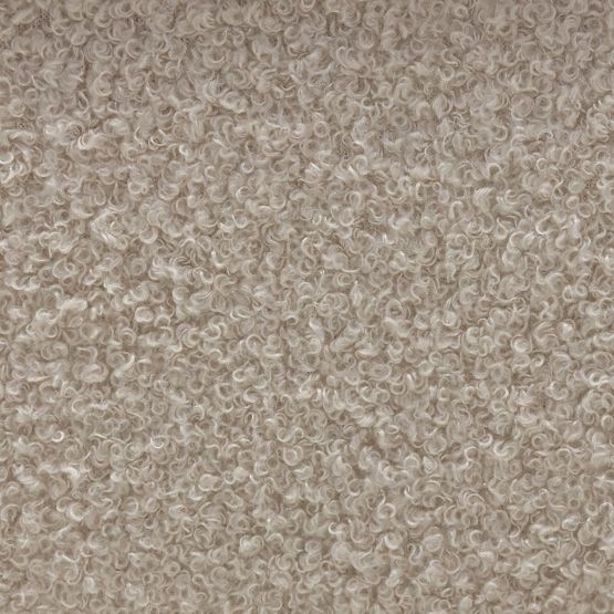 Bancă tapițată Loppo bej deschis, boucle, Nuc Wisconsin