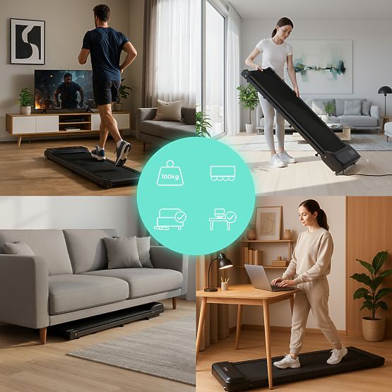 Banda de alergare electrică de uz casnic walking pad sub birou 6 km/h ModernHome