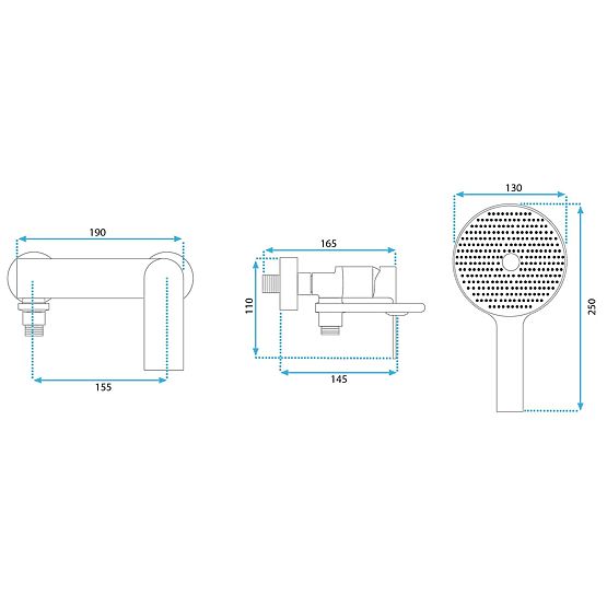 Baterie de cadă REA Veneta Aurie Periată