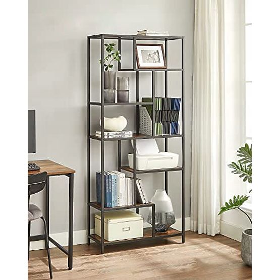Bibliotecă modernă pentru living cu 6 rafturi