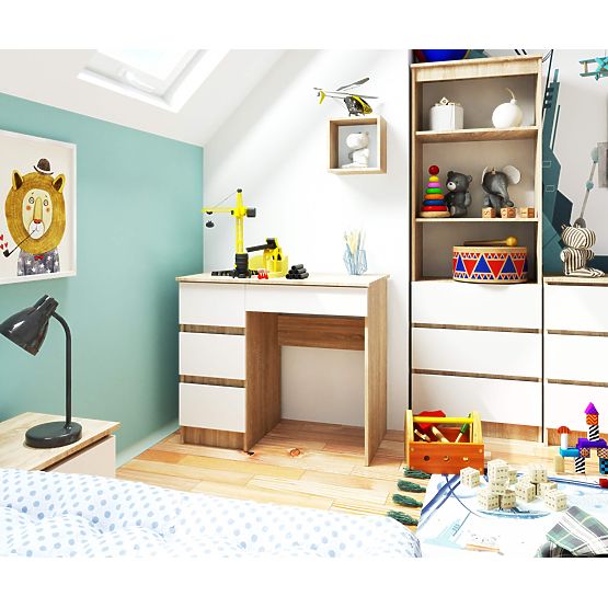 BIROU A-7 CLP PK STEJAR SONOMA / ALB STÂNGA