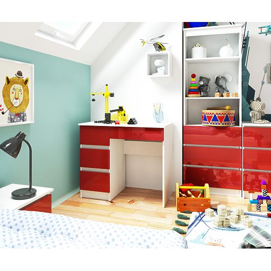 BIROU A-7 CLP ROȘU LUCIOASĂ STÂNGA