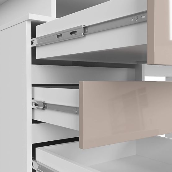 BIROU CLP 135 cm PK ALB / CAPPUCCINO LUCIOAS