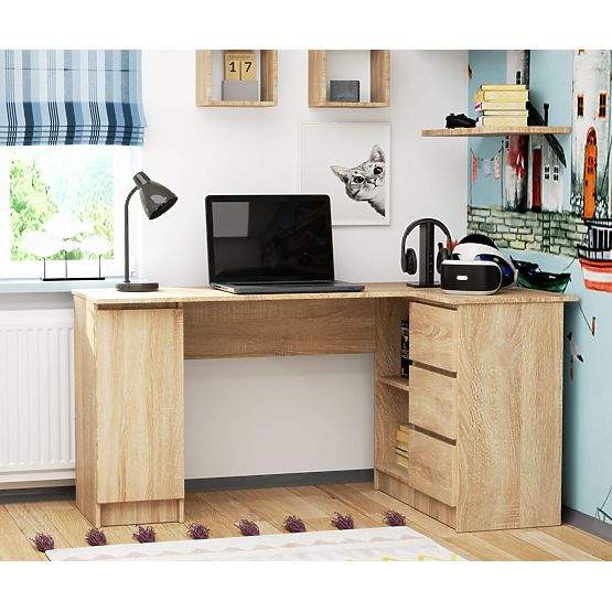 BIROU COLȚAR B20 155 cm DREAPTA SONOMA