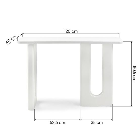 Birou/Consolă Lichi 120 cm, alb, arcuri