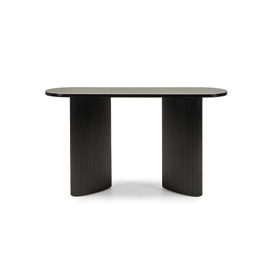 Birou/Consolă Pauline 140 cm, negru, lamele