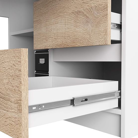 BIROU DE COLȚ B20 CLP DREAPTA PK ALB / SONOMA