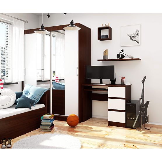 BIROU DE SCRIS A-6 CLP WENGE - ALB DREPT