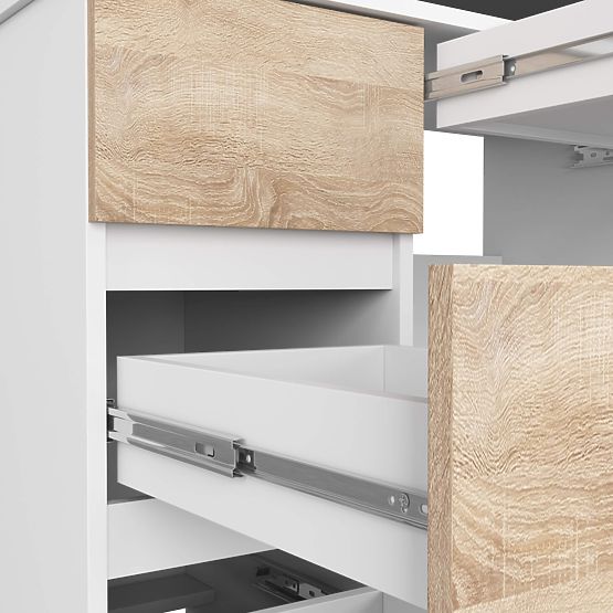 BIROU DE SCRIS A-7 CLP PK ALB / SONOMA STÂNGA