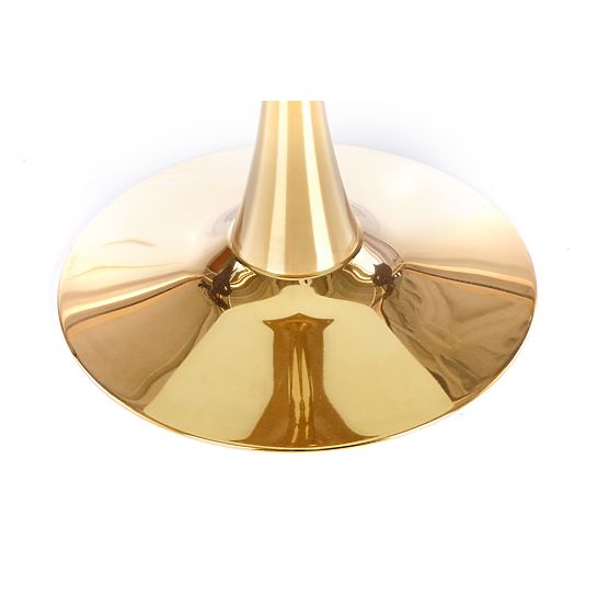 Blat masă CASEMIRO - marmură albă, picior - auriu (2p=1buc)