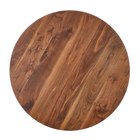 Blat masă DOMENICO - nuc, picioare - nuc / auriu (2p=1buc)