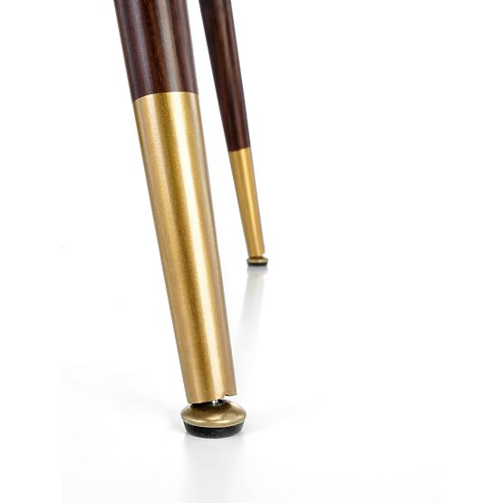 Blat masă DOMENICO - nuc, picioare - nuc / auriu (2p=1buc)