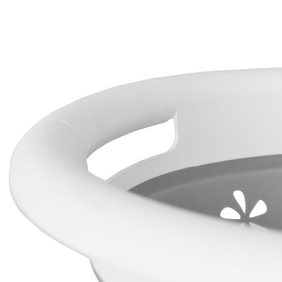 Bol oval pliabil 50 x 37 cm alb-gri OVAL COMPACT 25L