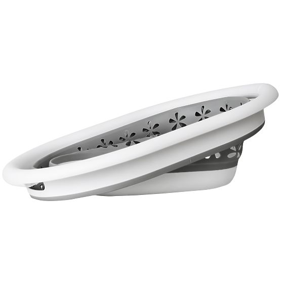 Bol oval pliabil 50 x 37 cm alb-gri OVAL COMPACT 25L