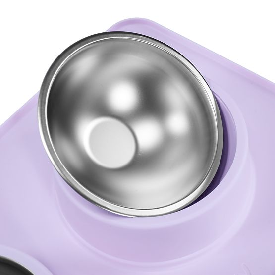 Boluri Metalice pentru Câine sau Pisică cu Suport Antiderapant Violet PJ-088