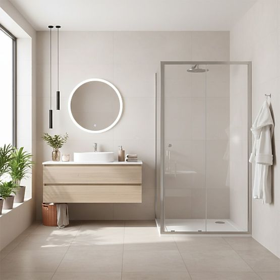 Cabină de duș colțară Rea Primo Slide 100x70 Crom