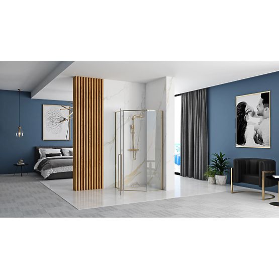 Cabină de duș Rea DIAMOND 100x100 GOLD