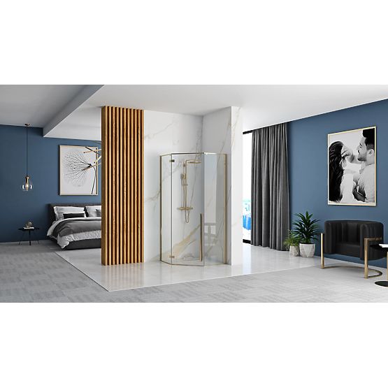 Cabină de duș Rea DIAMOND 100x100 GOLD