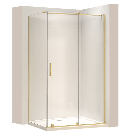 Cabină de duș REA Montana Auriu Periat 110x90