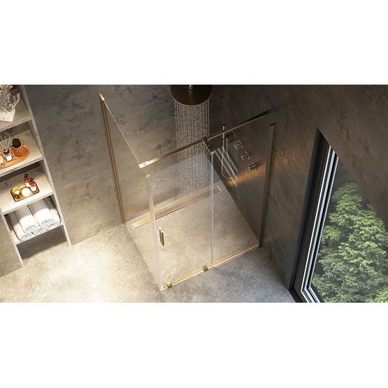 Cabină de duș REA Montana Auriu Periat 130x100