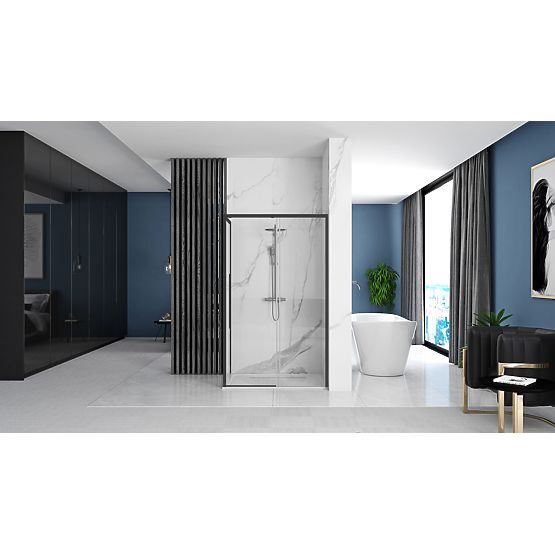 Cabină de duș SOLAR BLACK MAT 120x90