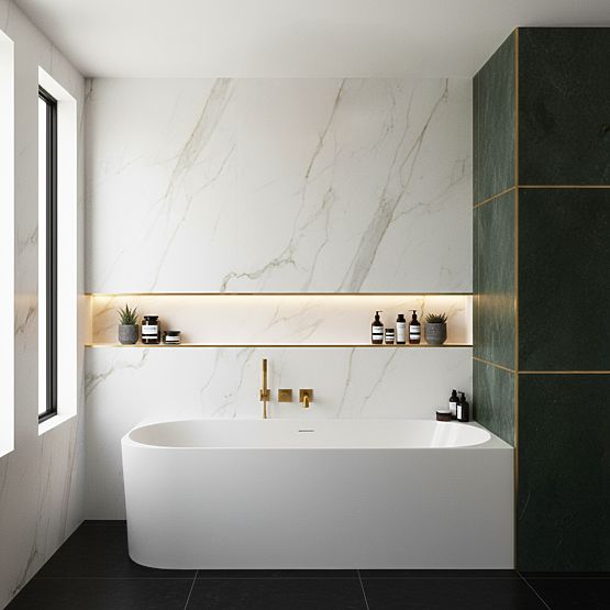 Cadă de colț din acril BELLANTO SLIM 170 Dreapta