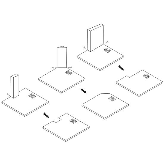 Cadă de duș Magnum Grey 90x90